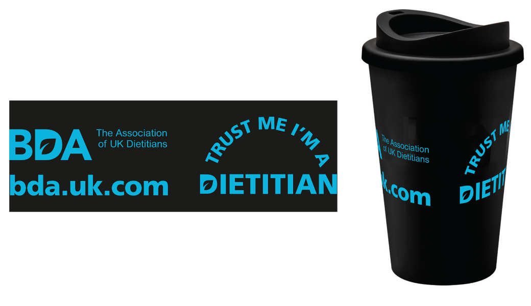 BDA Trust me, I’m a dietitian branded tumbler 3